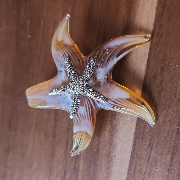 Art glass Starfish Upcycled - Picture 1 of 3